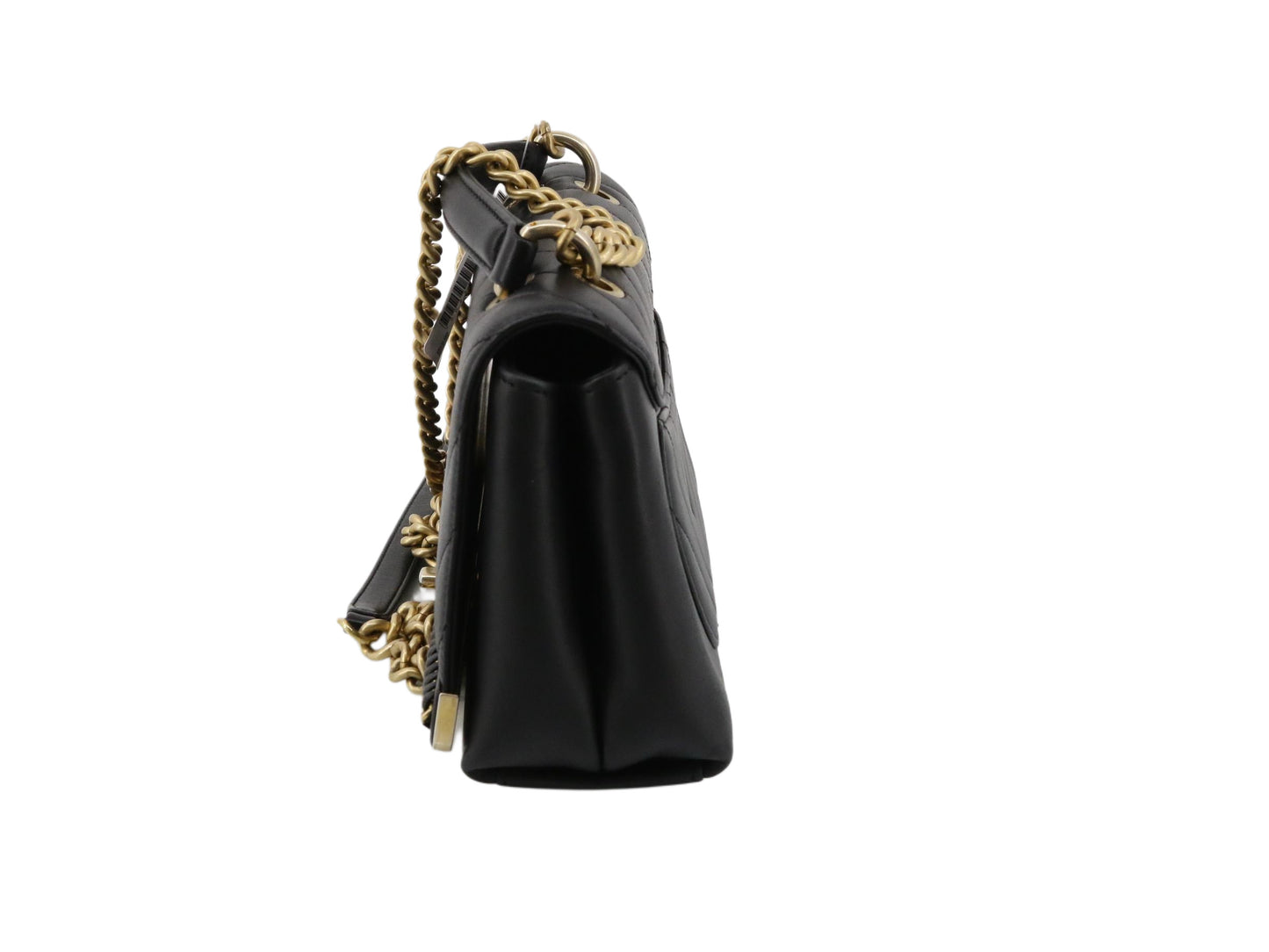 Chanel Black V stitched Women's shoulder Bag