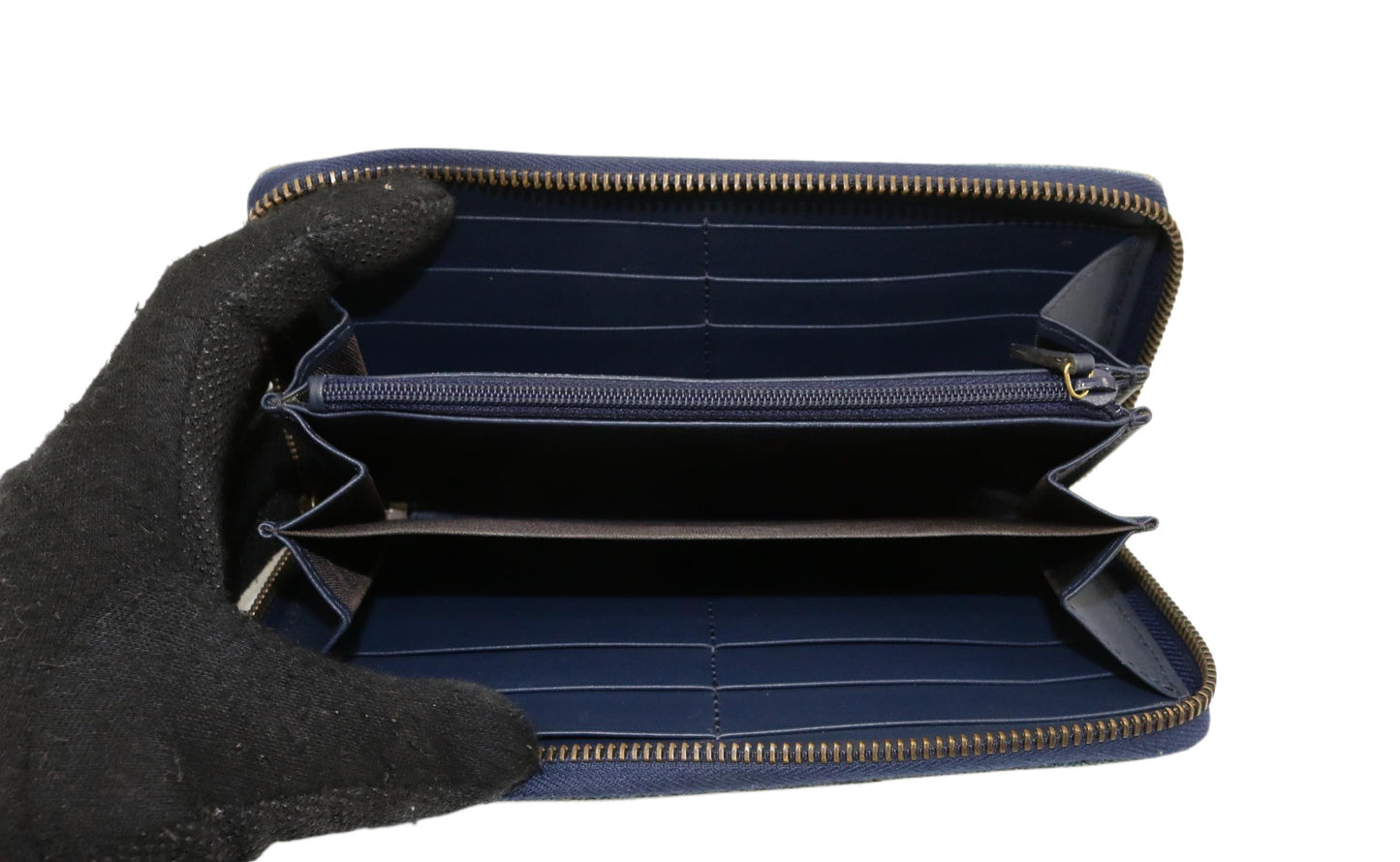 Gucci GG Marmont Denim pearl wallet