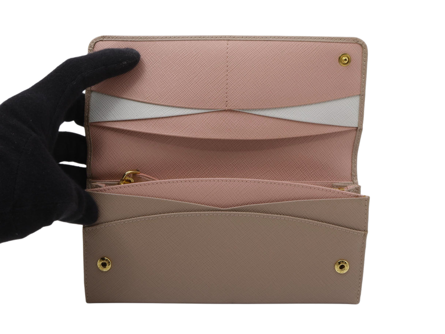 Prada saffiano long wallet