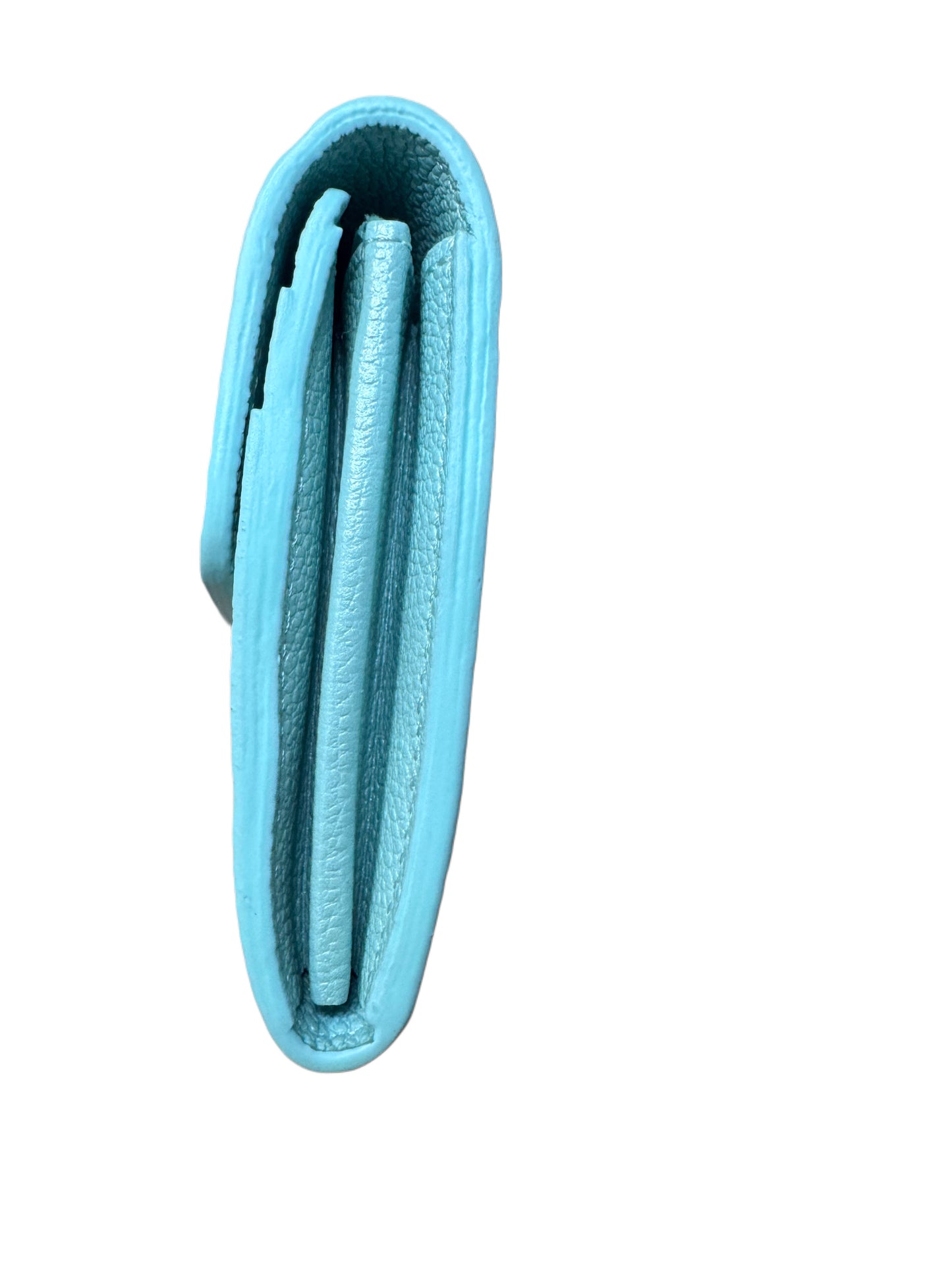 Louis Vuitton Monogram Empreinte Sarah Pearly Lagoon Turquoise Wallet