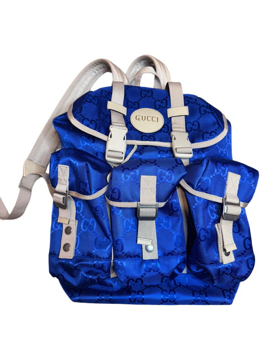 GUCCI Off The Grid Nylon With Leather Backpack Unisex Blue/Beige-Coa is included