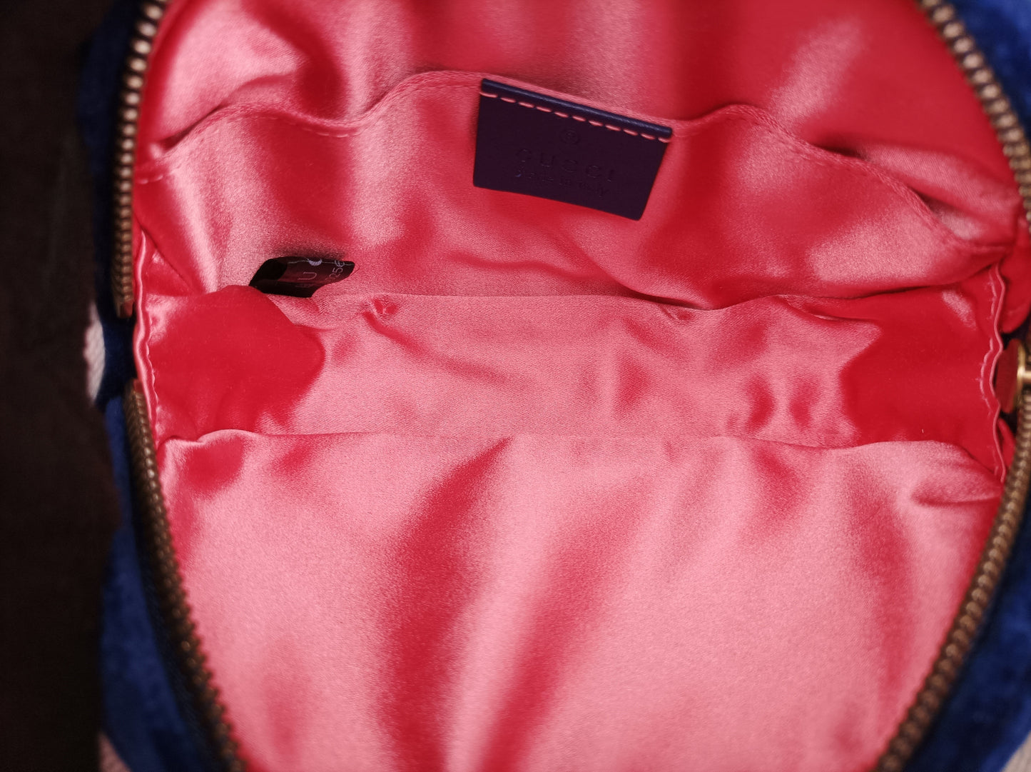 Gucci GG Marmont Blue Velour belt bag