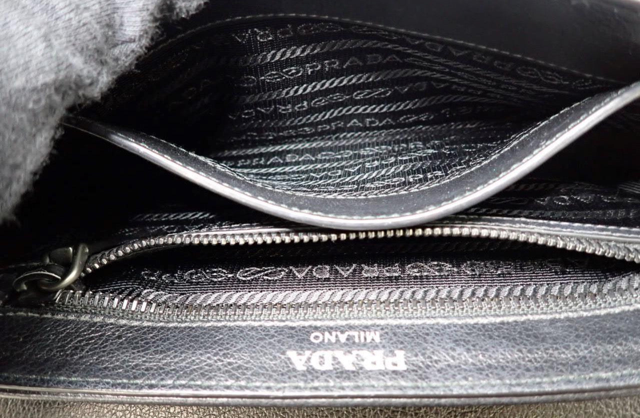 Prada Studded Glace Shoulder bag